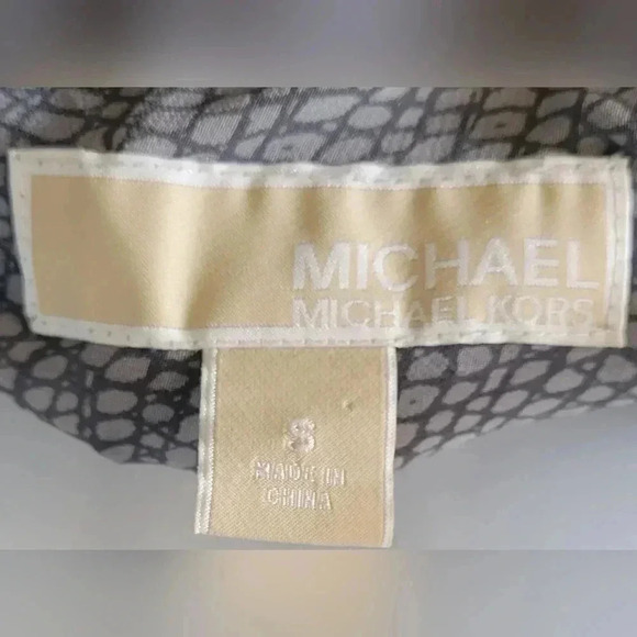 Michael Michael Kors Blue Sheer Shirt with Front Tie, Size Small - Picture 7 of 11